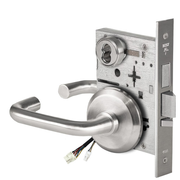 Best 45HW7TDEL3S626RQE Fail Safe 24V With Deadbolt Electrified Mortise Lock 3 Lever S Rose Request to Exit