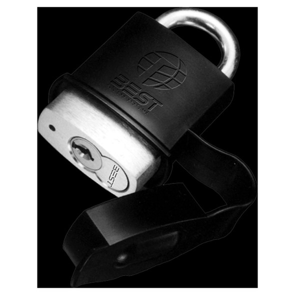 Best 21B772LWC B Series Brass Padlock 5/16 Shackle Diameter 7-Pin Housing 2 Steel Shackle Non-Key Retained