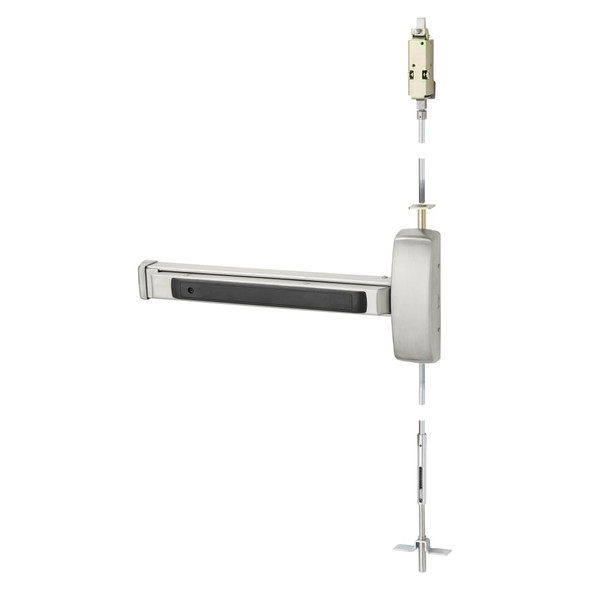 Sargent 80 Series WD8646E Exit Device, Left Hand Reverse, 32D Stainless