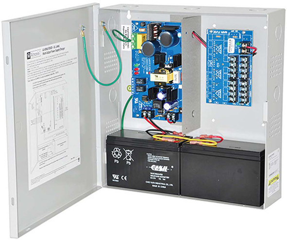 Altronix AL400ULPD8CB Power Supply/Charger Input 115VAC 60Hz at 3.5A 8 PTC Outputs 12VDC at 4A or 24VDC at 3A