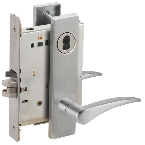 L9076B 12L 630 RH Schlage Mortise Lock