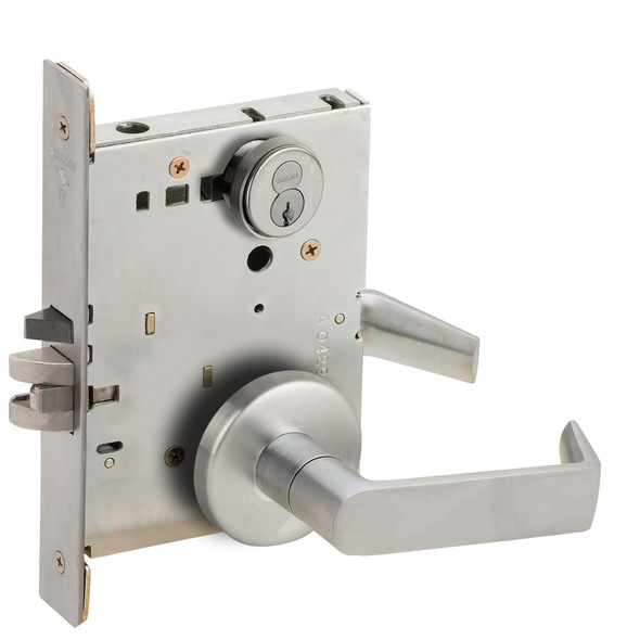 Schlage L9080R 06B 630 Mortise Lock, Grade 1