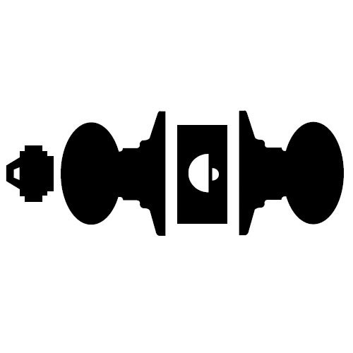 Schlage D60PD PLY 605 Vestibule Knob