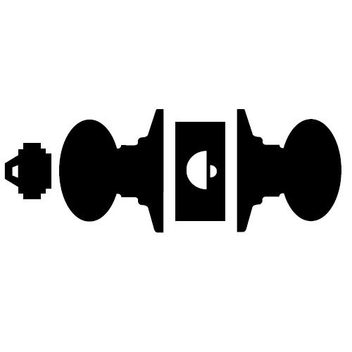 Schlage D25D TUL 613 Exit Knob