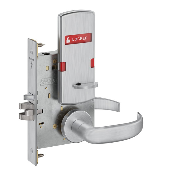 Schlage L9056P 17A 626 IS-LOC Mortise Lock Indicator With Text