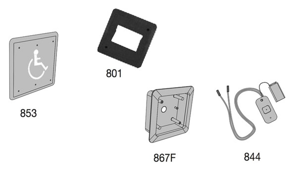 LCN 8310-3853WF Wireless Wall Mount Activation Plate