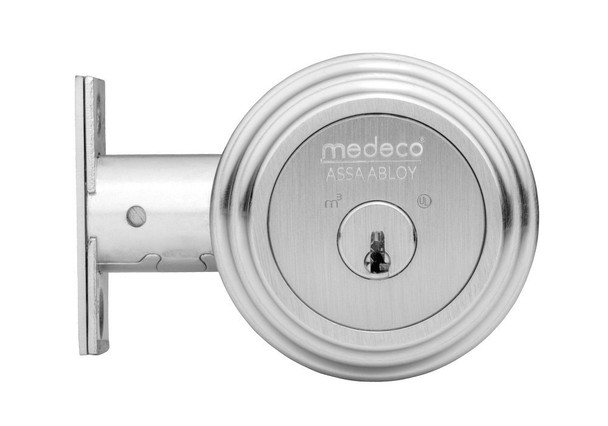 Medeco M3 11TR603 2-3/8" Backset Maxum Residential Single Cylinder Deadbolt Satin Chrome