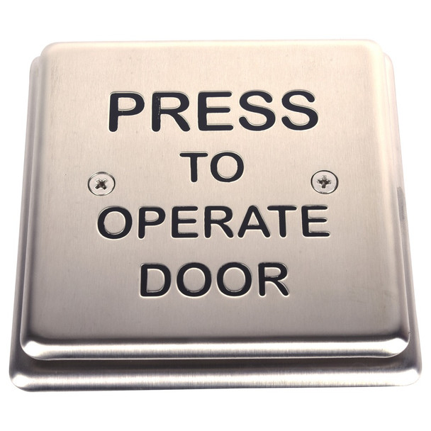 Norton NOR501 Stainless Steel Push Plate Door Switch 4-1/2" x 4-1/2"