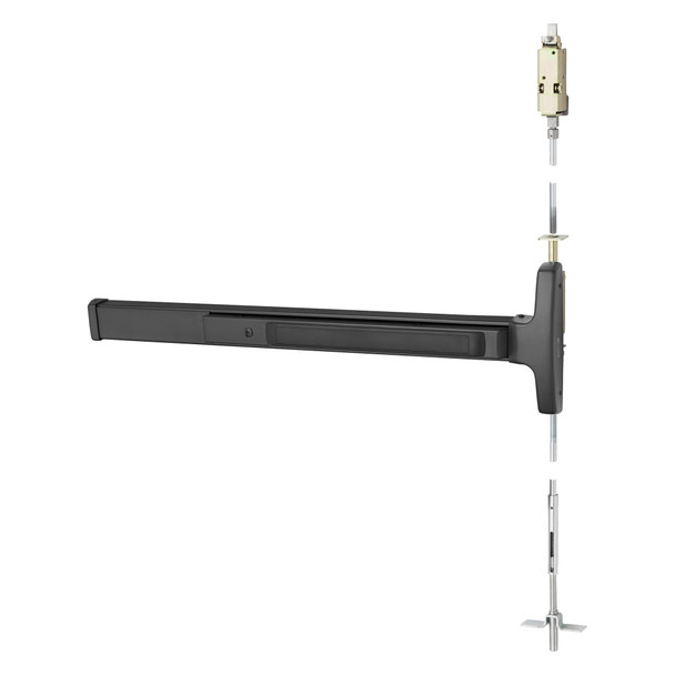 Sargent AD8473F-12V ETJ RHR BSP Narrow Stile Concealed Vertical Rod Exit Device