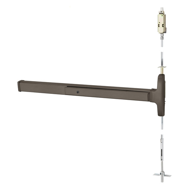 Sargent 19-AD8474F-24V ETJ LHR 10B Narrow Stile Concealed Vertical Rod Exit Device