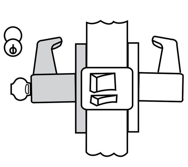 UT5257 ESE 626 RH Corbin Russwin Cylindrical Lock