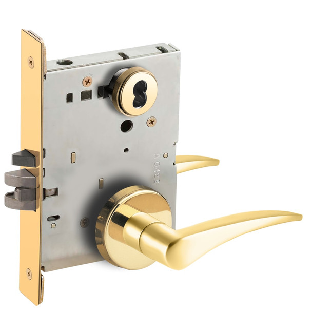 Schlage L9050J 12B 605 LH Grade 1 Mortise Lock