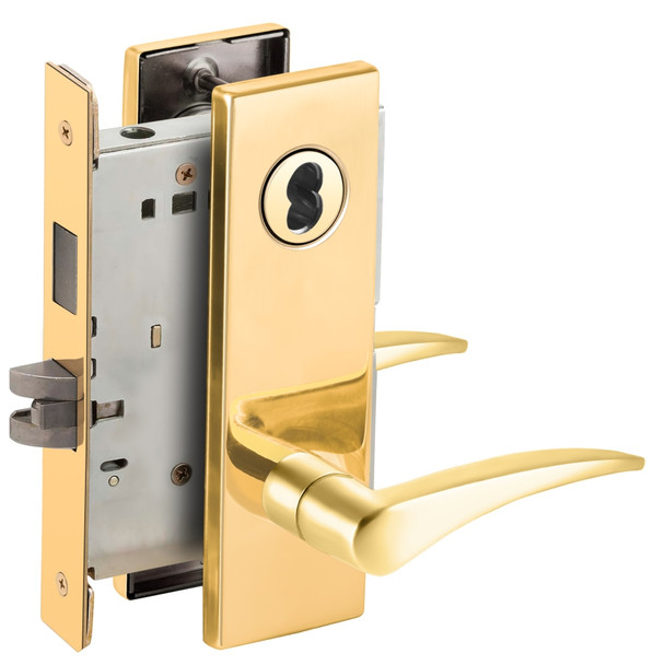 Schlage L9456B 12N 605 RH Grade 1 Mortise Lock