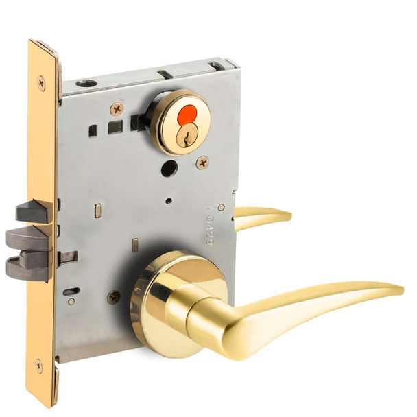 Schlage L9070H 12A 605 RH Grade 1 Mortise Lock