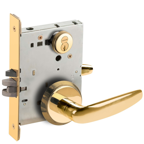 Schlage L9080R 07C 605 Grade 1 Mortise Lock