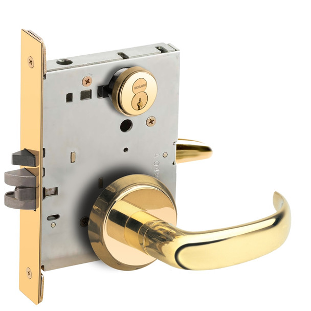 Schlage L9070R 17C 605 Grade 1 Mortise Lock