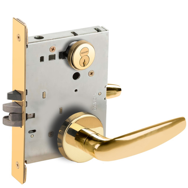 Schlage L9050R 07B 605 Grade 1 Mortise Lock