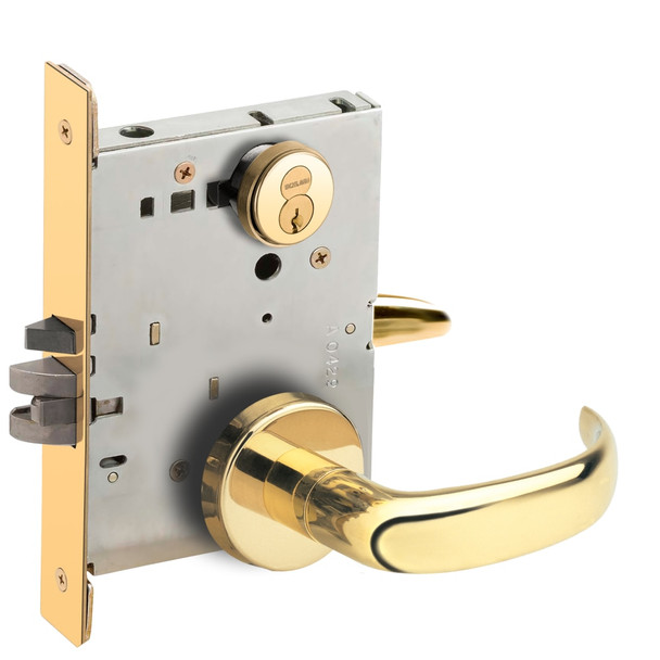 Schlage L9080R 17B 605 Grade 1 Mortise Lock