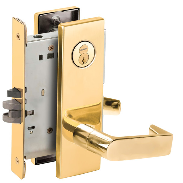 Schlage L9080R 06N 605 Grade 1 Mortise Lock