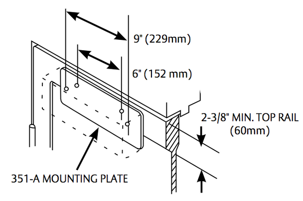 Sargent 351A EN Mounting Plate for 351 Series Door Closer