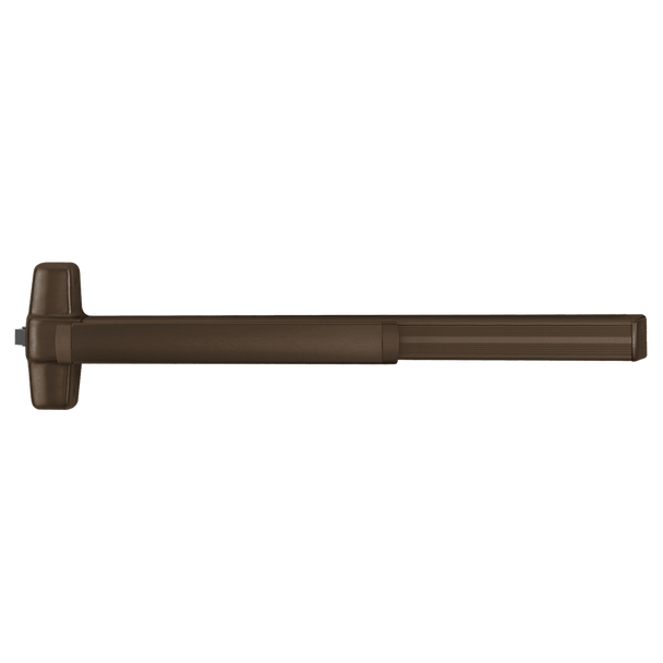 Von Duprin RXQEL99L-12 3 313 LHR Grade 1 Rim Exit Bar, Wide Stile Pushpad, 36" Device, Classroom Function, 12 Lever with Escutcheon, Motorized Latch Retraction, Request to Exit Switch, Less Dogging, Dark Bronze Anodized Aluminum Finish, Field Reversi