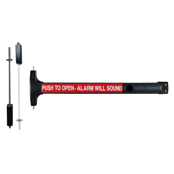 Detex V50 EB CD 711 96 36X96 Value Series Wide Stile Surface Vertical Rod Exit Device