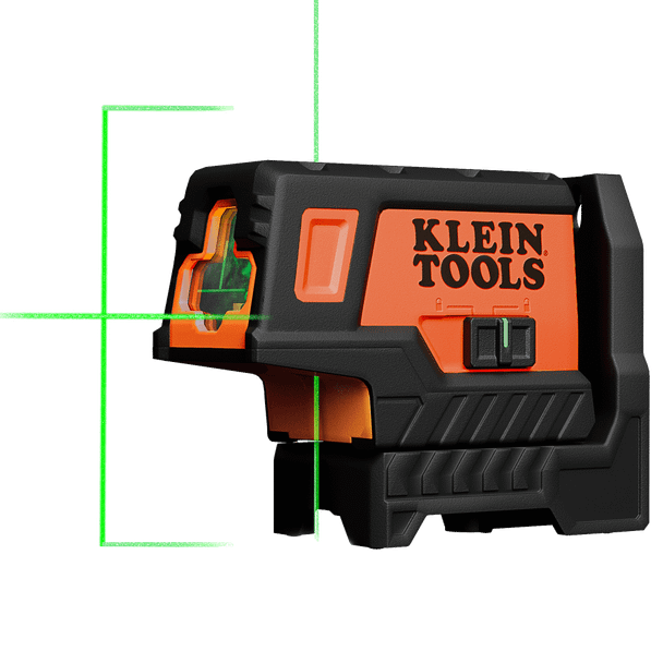 Klein Tools 93MCLPG Compact Green Cross-Line Laser Level with Plumb Spot