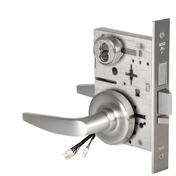 Best 45HW7TDEL16R626 Fail Safe 24V With Deadbolt Electrified Mortise Lock 16 Lever R Rose