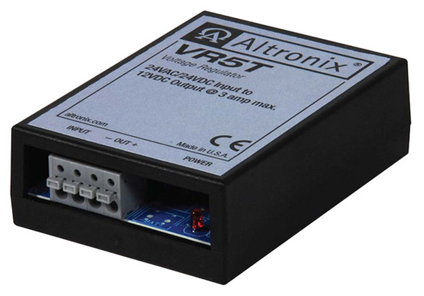 Altronix VR5T Power Supply Voltage Regulator 24VAC/DC Input 12VDC at 3A Output