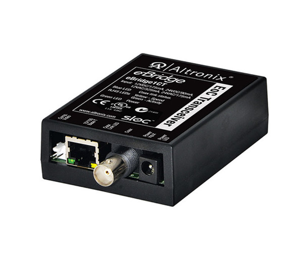 Altronix EBRIDGE1CT Power Supply IP over Coax Transceiver Incorporates Security Link over Coax Technology Distance: up to 100m