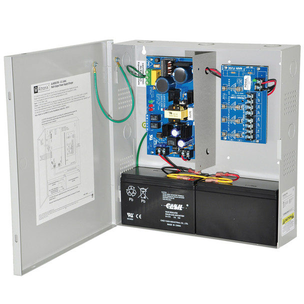 Altronix AL400ULPD4 Power Supply/Charger Input 115VAC 60Hz at 3.5A 4 Fused Outputs 12VDC at 4A or 24VDC at 3A