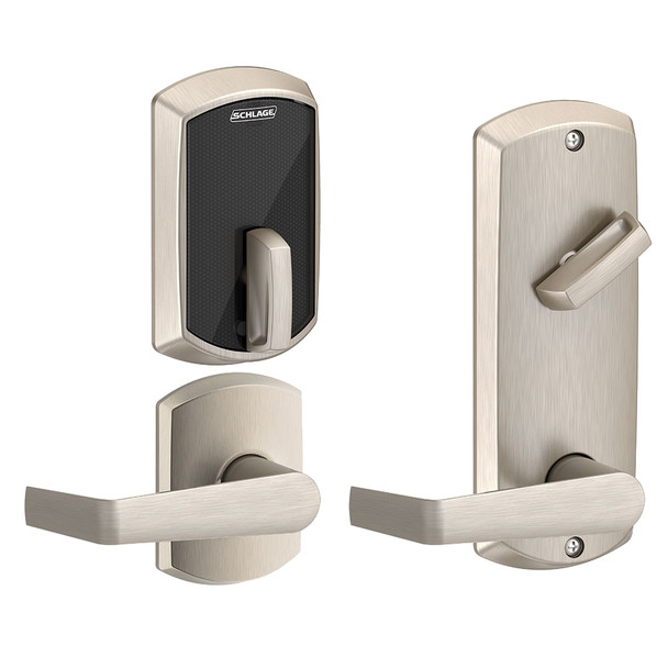 FE410F GRW 40 SAT 619 Schlage Electronics Deadbolts and Deadlatches