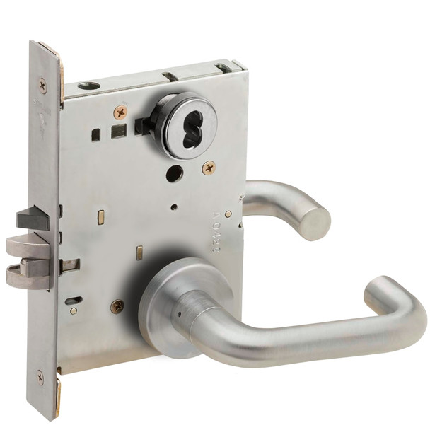 Schlage L9080J 03A 630 Mortise Lock, Grade 1