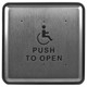 Norton 531 NOR Door Switch - 6" sq. Stainless/blue letters ADA symbol RF