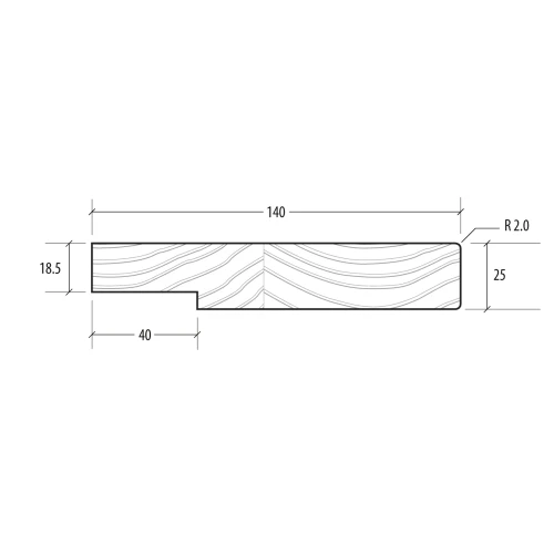 140x25 FJ Reveal (Rebate Only) PP H3.1 5.4m