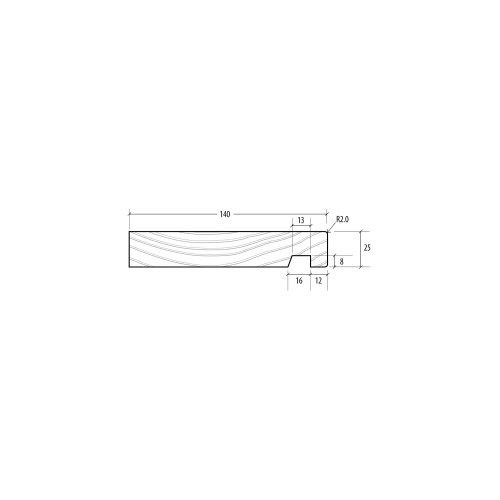 140x25 Fj PP Reveal (Gib Groove Only) H3.1 5.4m