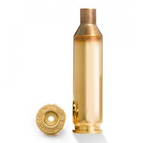 Alpha Munitions Ultra Premium Unprimed Brass Cartridge Cases .22 Creedmoor - Large Rifle Primer 100/Box