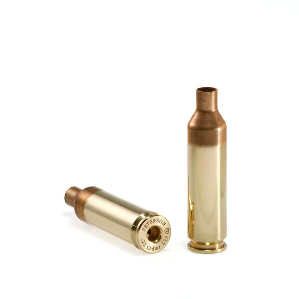 PetersonSRP(Small Rifle Primer) Unprimed Brass 22 Creedmoor - 50/ct