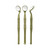 No. 5 Double-Sided Hydrophobic (Water-repellent) Mirror + Endo Gauge (Green) (3-pack)