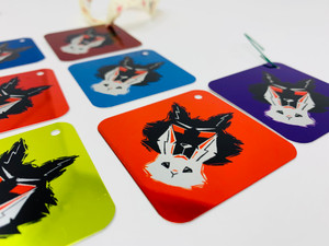 Red, Purple, Blue, and Yellow Predator Ornament