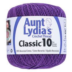 Aunt Lydia Crochet Cotton Size 10-Purple