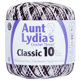  Aunt Lydia Crochet Cotton Size 10-Zebra