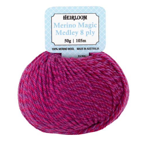 Merino Magic Medley 8ply-Berry Allure