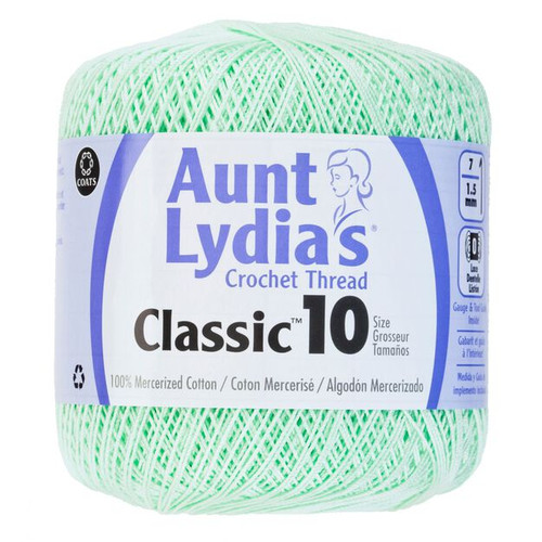 Aunt Lydia Crochet Cotton Size 10-Mint Green