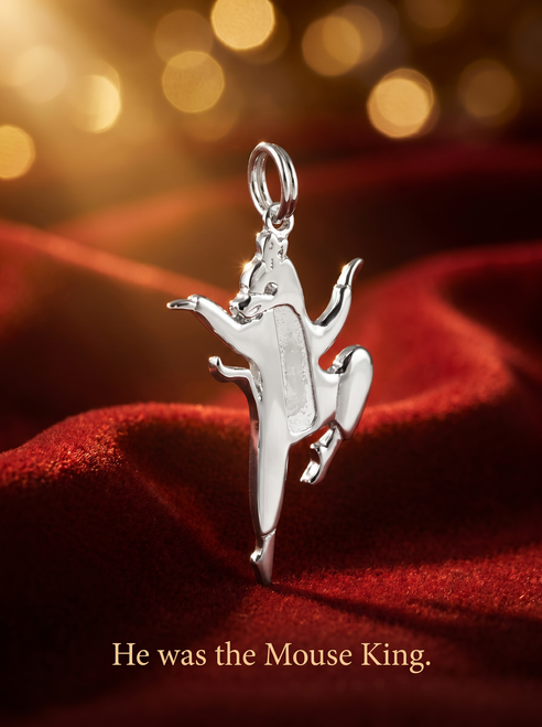 Large Mouse Charm - Nutcracker Dance Jewelry Silver