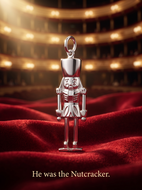 Nutcracker Charm - Nutcracker Dance Jewelry Silver