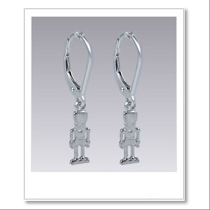 Petit Nutcracker Earrings - Silver