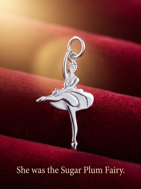 Sugar Plum Fairy Charm - Silver
