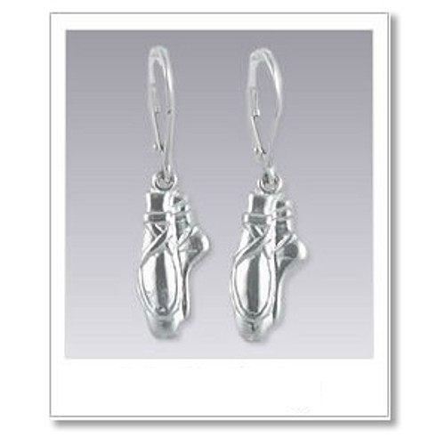 Pointe Shoe Earrings - Silver Dance Jewelry Collection