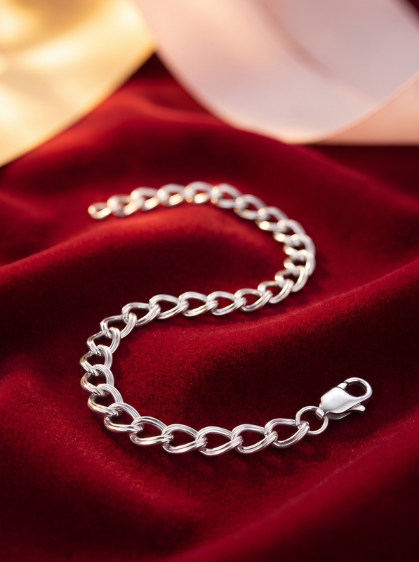 Sterling silver charm bracelet